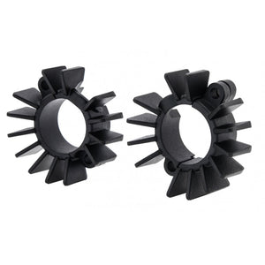 Motone Finned Exhaust Clamps - LC - Black Finish