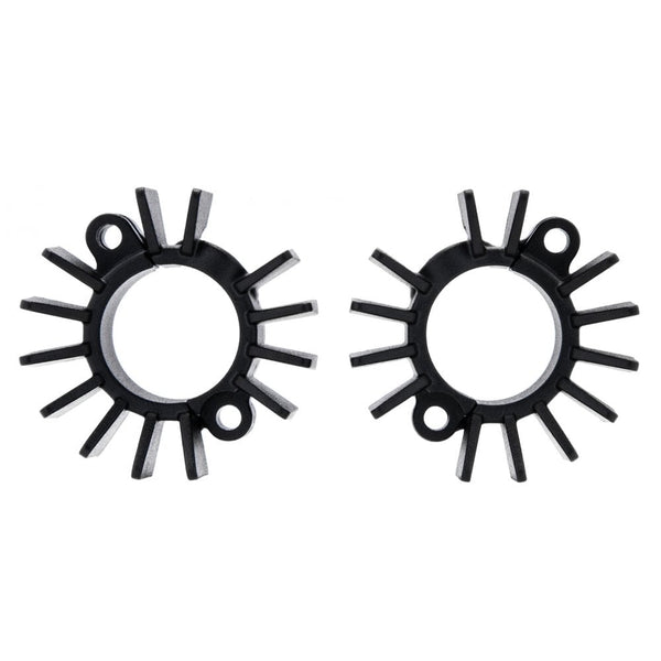 Motone Finned Exhaust Clamps - LC - Black Finish