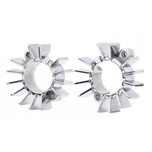 Motone Finned Exhaust Clamps - LC - Polish Finish