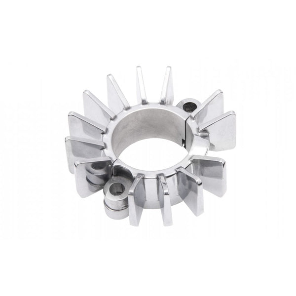 Motone Finned Exhaust Clamps - LC - Polish Finish