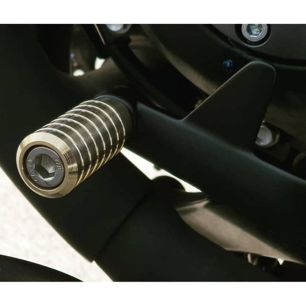 Motone Gear Shifter Lever End Peg - Ribbed - Brass