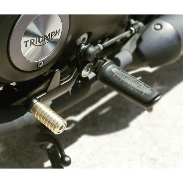 Motone Gear Shifter Lever End Peg - Ribbed - Brass