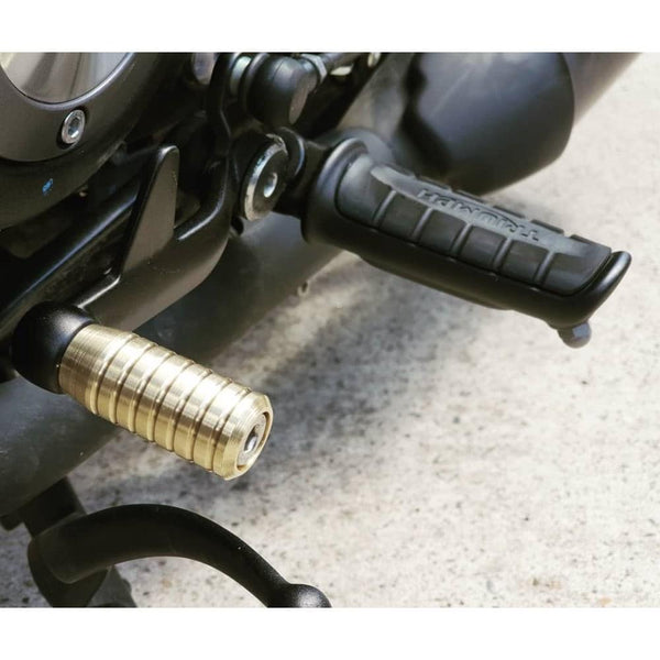 Motone Gear Shifter Lever End Peg - Ribbed - Brass
