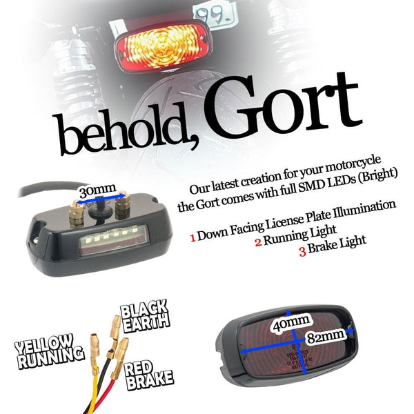 Motone Gort Taillight Wrinkle Black