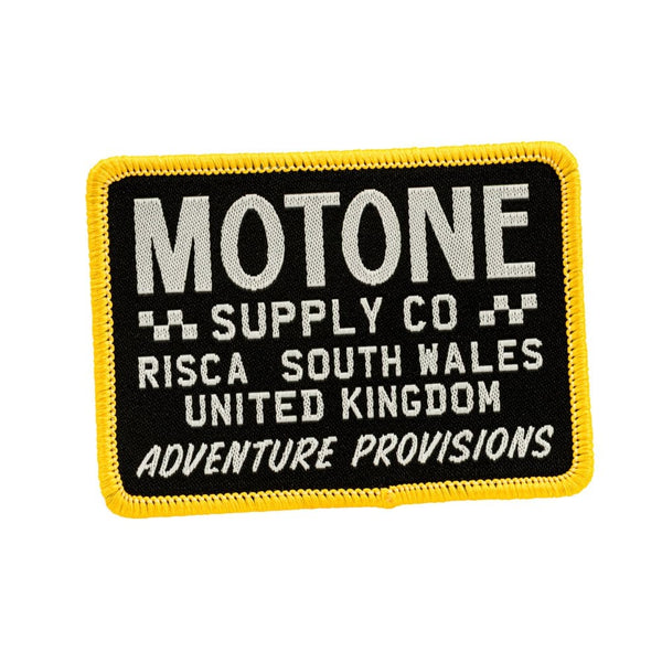 Motone HERITAGE BLOCK Black/Gold/Ecru Sew-On Motone Patch