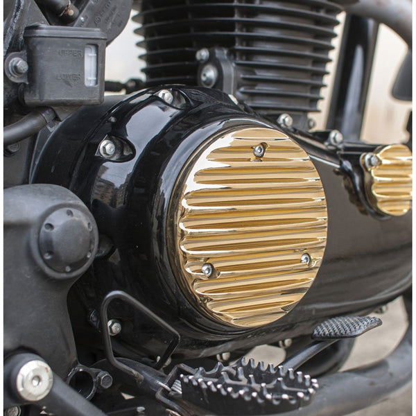 Motone Honda Engine Cover RHS - Ribbed - BRASS