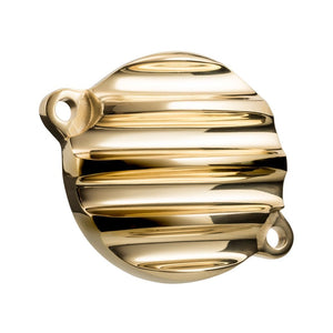 Motone Honda Engine Oil Cover - Ribbed - BRASS