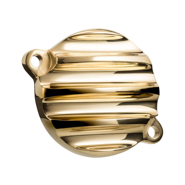 Motone Honda Engine Oil Cover - Ribbed - BRASS