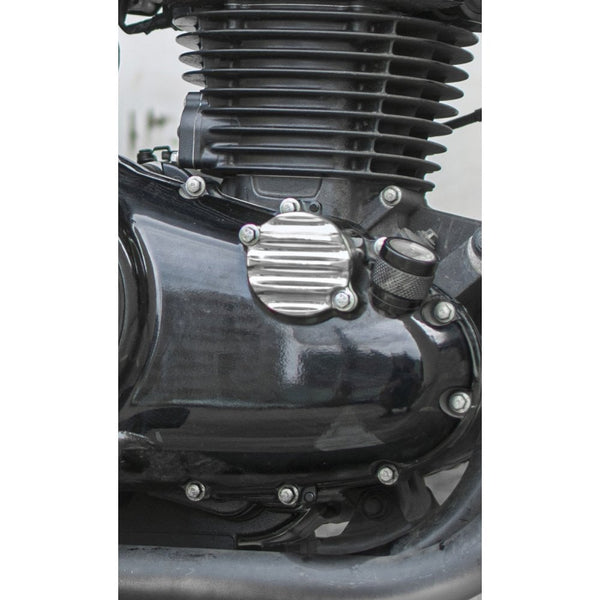 Motone Honda Engine Oil Cover - Ribbed - POLISH