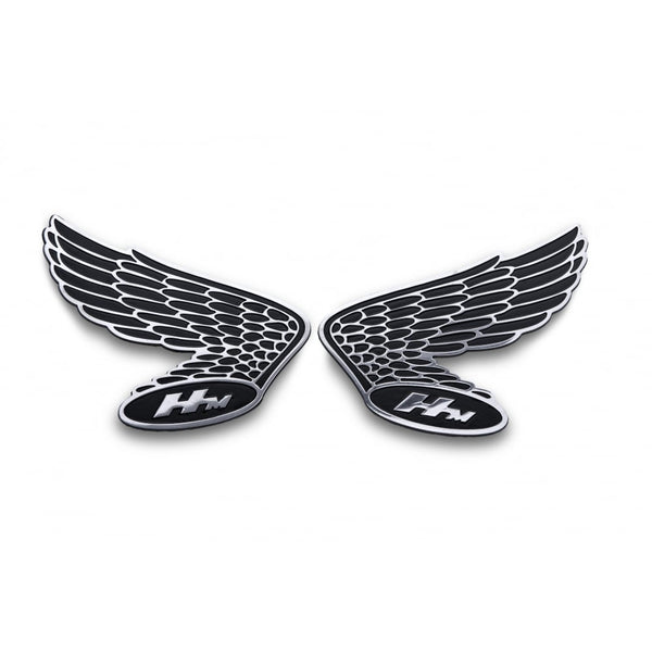 Motone Honda Wings HM Fuel Tank/Side Panel Emblem - Pair - Billet