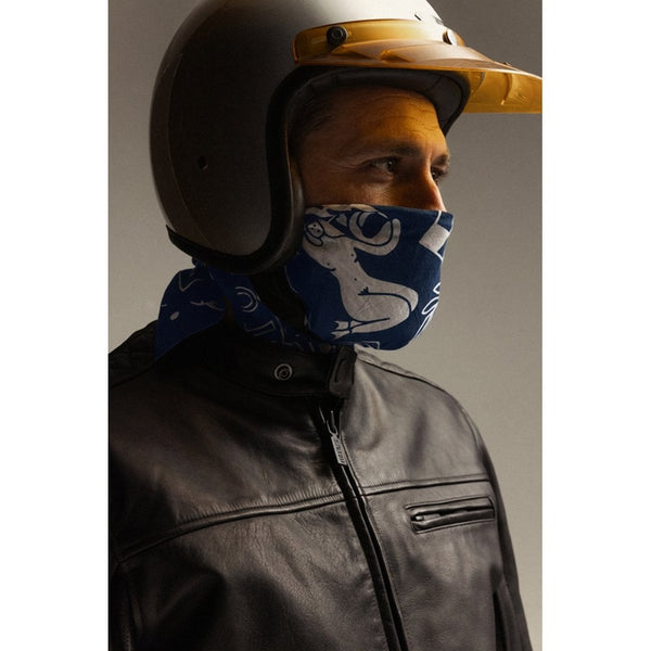 Motone Is this Real Life BANDANA - Blue/Ecru