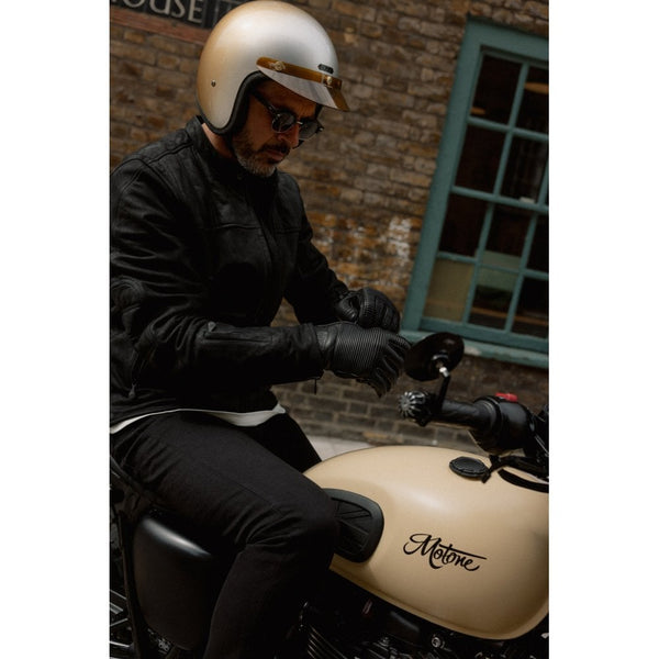 Motone JAEGER Gloves - Aniline Black - Large Size: Large