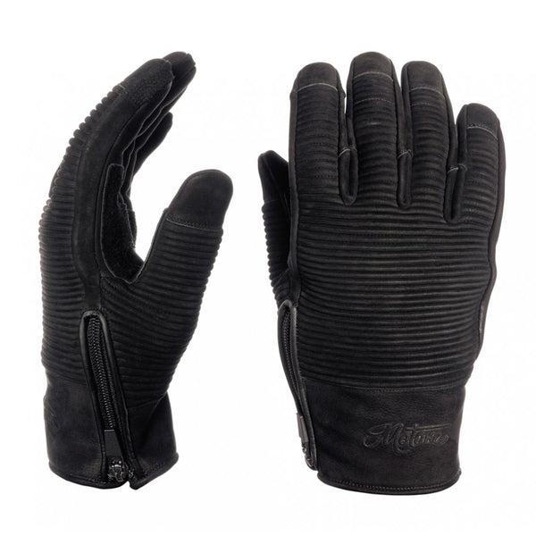 Motone Jaeger Gloves - Nubuck Black - Large Size: Large