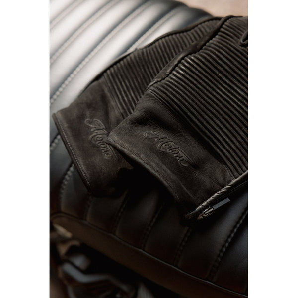 Motone Jaeger Gloves - Nubuck Black - Large Size: Large