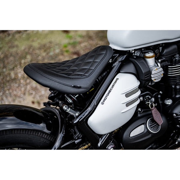 Motone Kaiser Cobra Seat Diamond Black Triumph Bobber