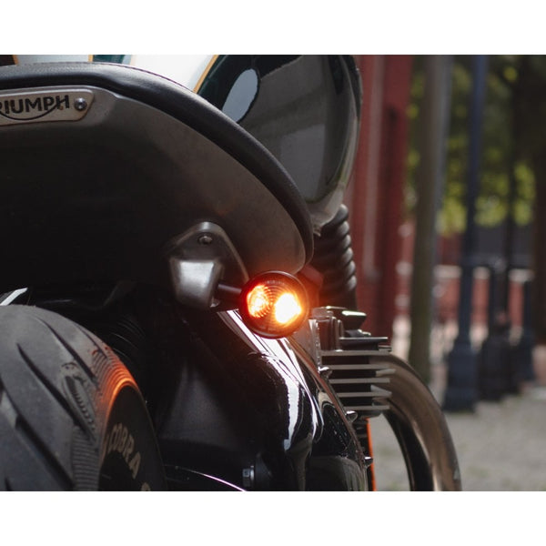 Motone Lamprey - Bobber Seat Light Mounts - Brushed