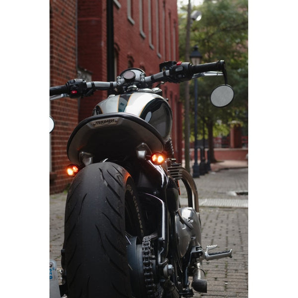 Motone Lamprey - Bobber Seat Light Mounts - Brushed