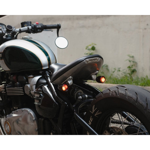 Motone Lamprey - Bobber Seat Light Mounts - Brushed