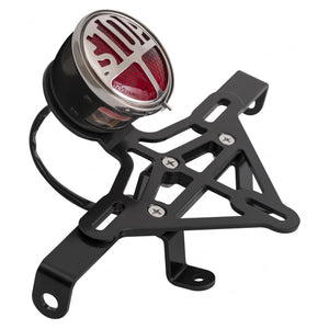 Motone Miller Black Stop Tail Light - Rear Mudguard Bracket - Indicato