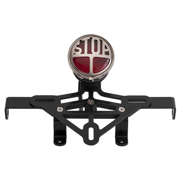 Motone Miller Black Stop Tail Light - Rear Mudguard Bracket - Indicato