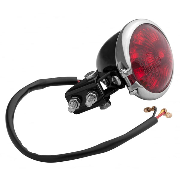Motone Mini Bates Tail Light - Stainless Fixings - LED - BLACK