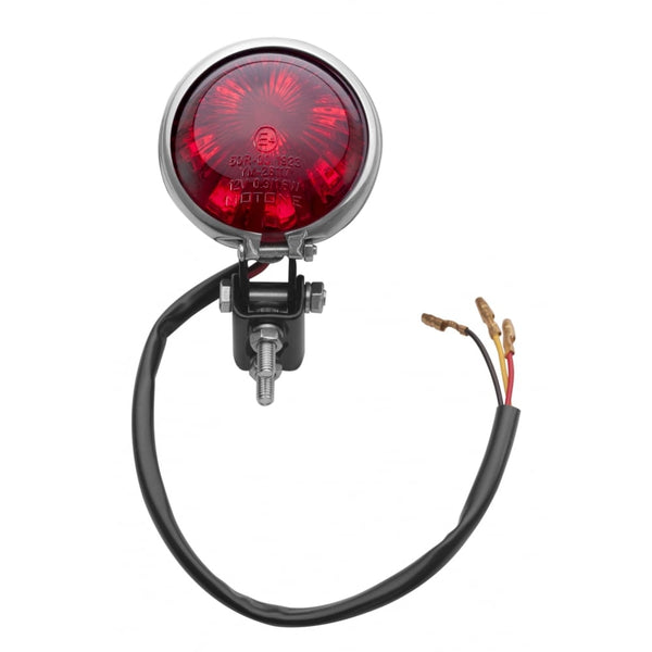 Motone Mini Bates Tail Light - Stainless Fixings - LED - BLACK