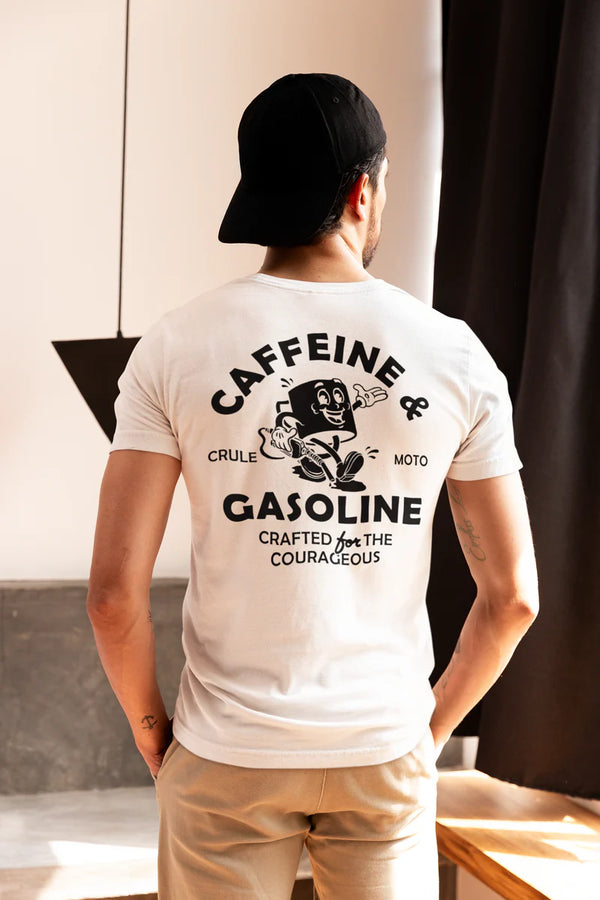 CRULE - Caffeine & Gasoline Tee - White