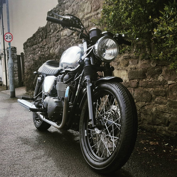 Motone Custom Petrol Tank - EFI - Polished Aluminium