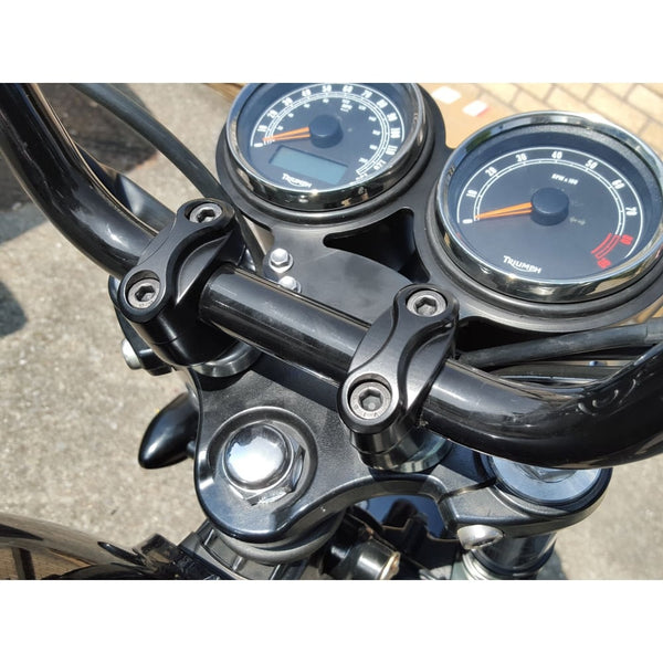 Motone Custom Top Riser Clamps - for One Inch Bars - Black