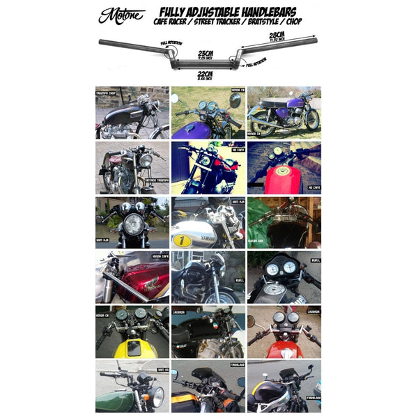 Motone Jota 2.0 POLISH Adjustable Handlebars - 22mm Diameter