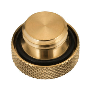Motone PARABOLA BRASS - Engine Oil Filler Cap -DISHED - Black