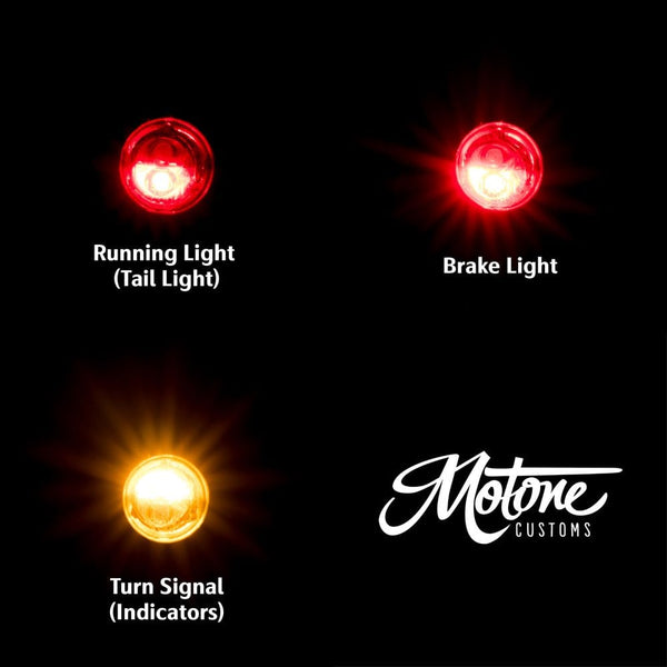 Motone PICO LED 3in1 BLACK Brake/Taillight/Turn Signal/Indicator
