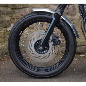 Motone Front Mudguard/Fender- Spoke Wheels - Brushed Aluminium