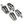 Motone Ranger Pegs - Polished - Full Set
