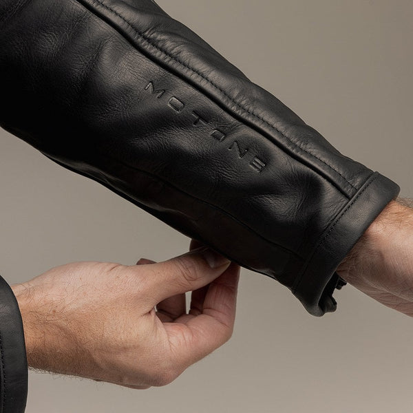 Motone Revolver Leather Jacket (Black) - Extra Large Size: Extra Large