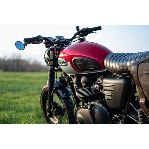 Motone Ribbed Side Panels - Matte Black - LHS ONLY (Scrambler)