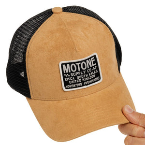 Motone SANDDUNE Trucker Cap - Sand Suede Custom Patch