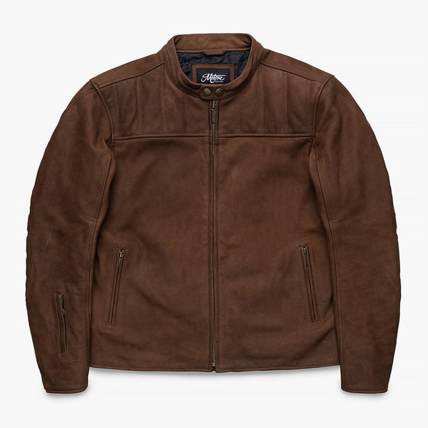 Motone Shogun Leather Jacket (Mahogany) - Extra Large Size: Extra Larg