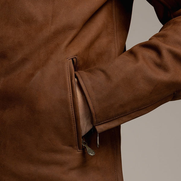 Motone Shogun Leather Jacket (Mahogany) - Extra Large Size: Extra Larg