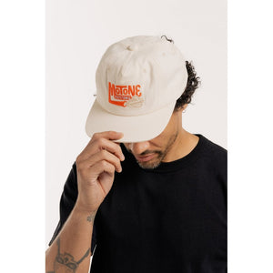 Motone SMOKE 5-Panel Cap - Ecru (Off White) Cotton Twill