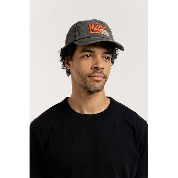 Motone SMOKER - 6-Panel Vintage Cap - Black Washed Cotton