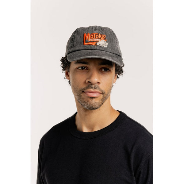 Motone SMOKER - 6-Panel Vintage Cap - Black Washed Cotton
