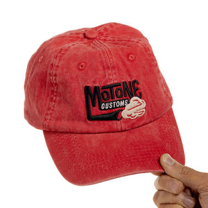 Motone SMOKER - 6-Panel Vintage Cap - RED Washed Cotton