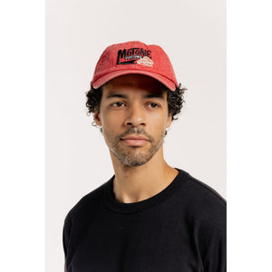 Motone SMOKER - 6-Panel Vintage Cap - RED Washed Cotton