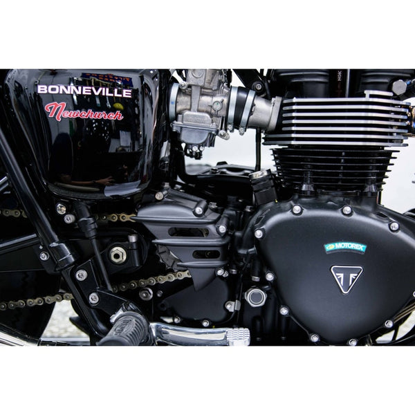Motone Sprocket Cover - Ribbed - Black - AC
