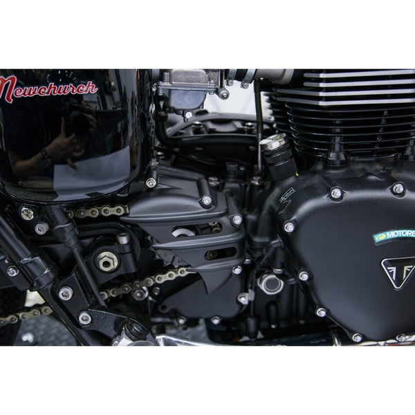 Motone Sprocket Cover - Ribbed - Black - AC