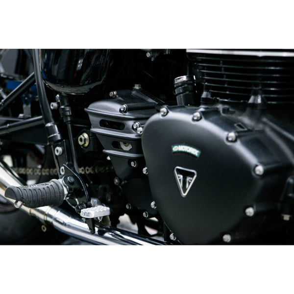 Motone Sprocket Cover - Ribbed - Black - AC