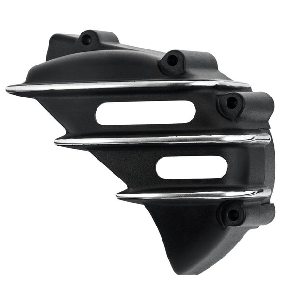 Motone Speedster Sprocket Cover - Ribbed - Black/Contrast Polished Fin
