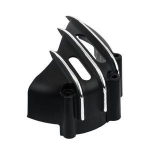 Motone Speedster Sprocket Cover - Ribbed - Black/Contrast Polished Fin