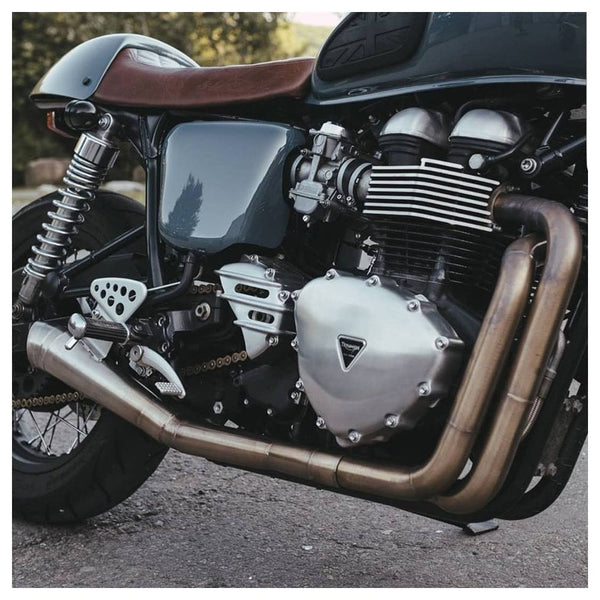Motone Sprocket Cover - Ribbed - Brushed - AC